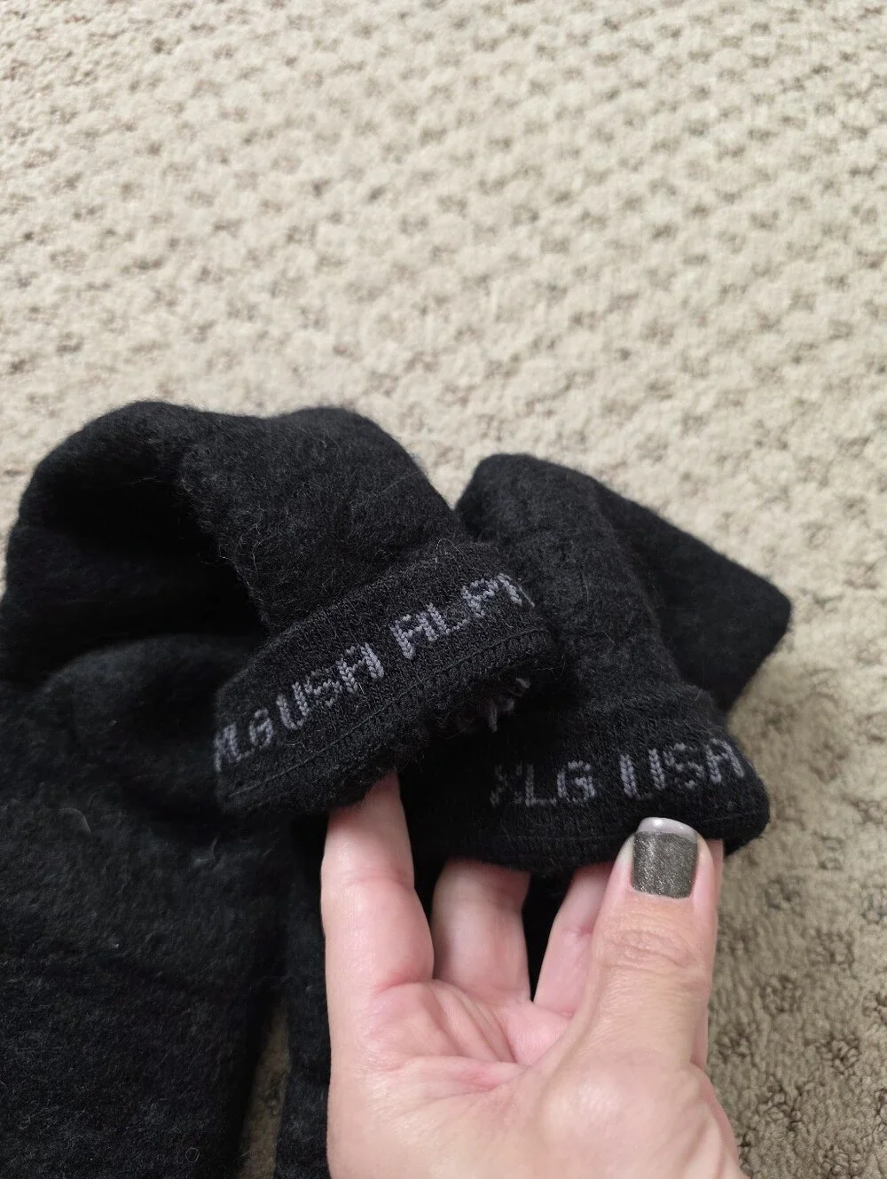 Hollow Alpaca Boot Washed Socks